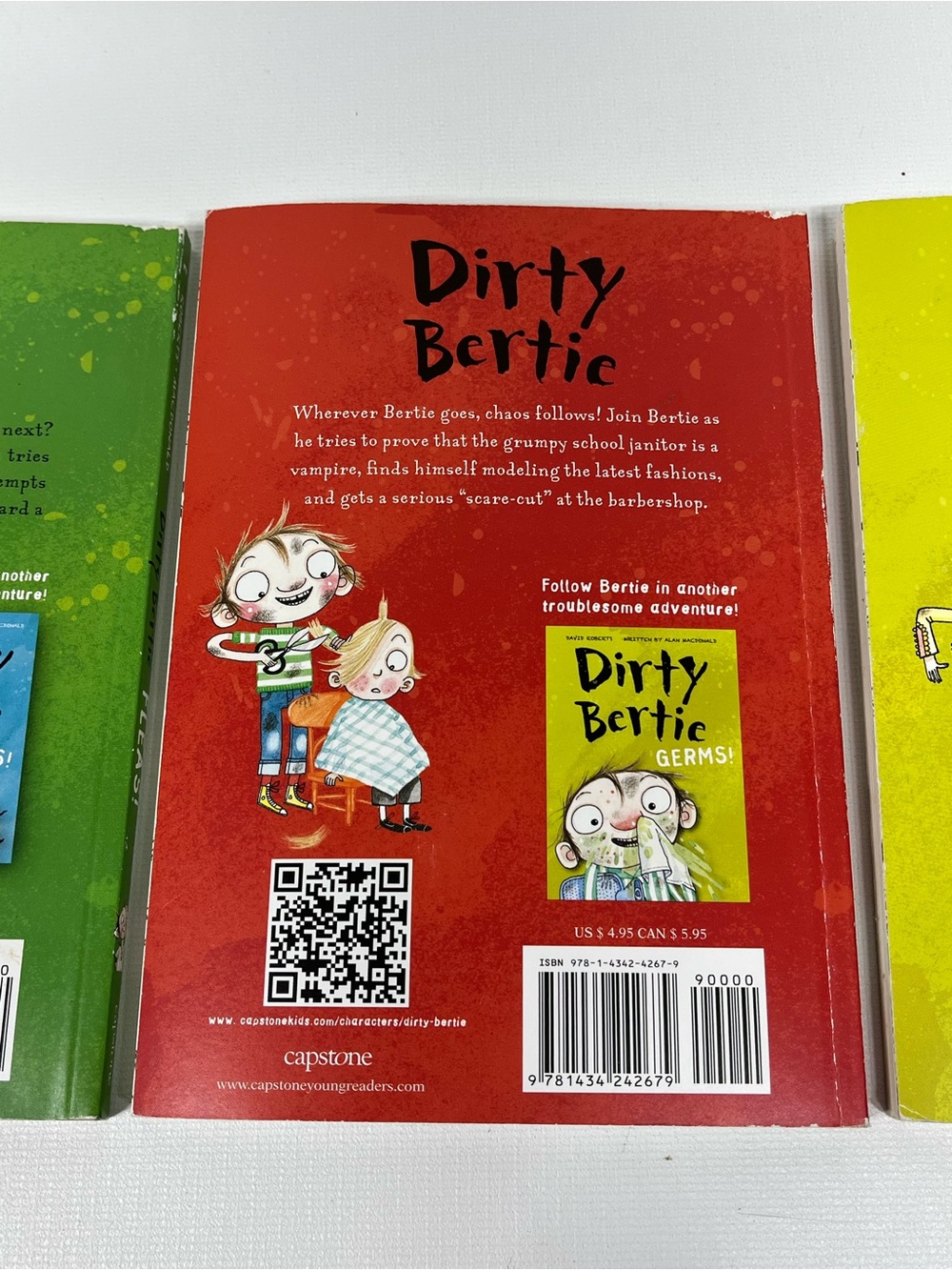 Dirty Bertie Fangs! Fleas! & Germs Children's Book Bundle of 3 - Picture 7 of 11